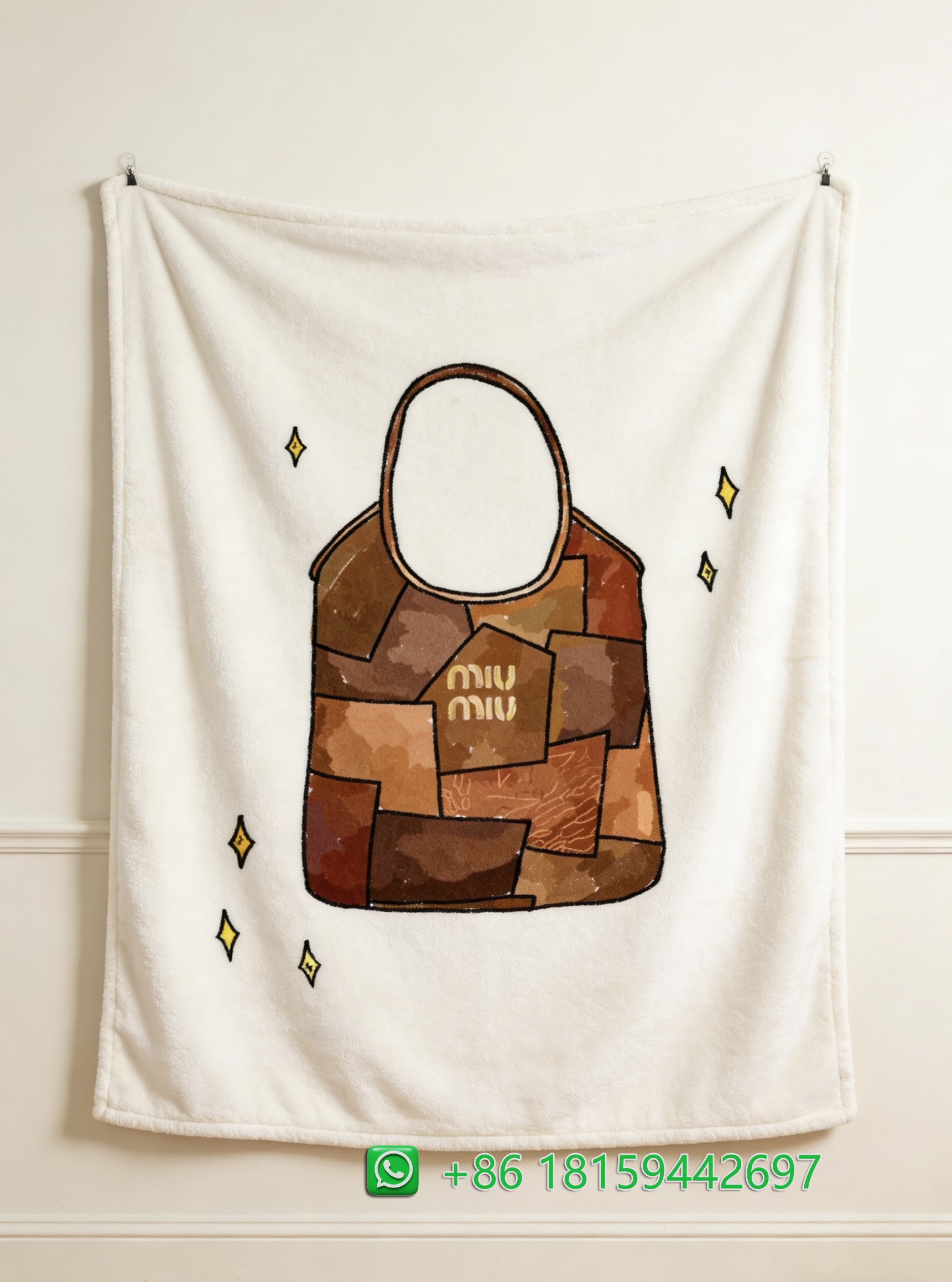 Miumiu Throw Blankets
